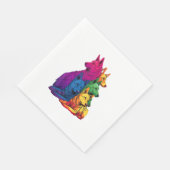 Farbenfrohe LGBT Pride German Shepherd Dog Pile Serviette (Ecke)