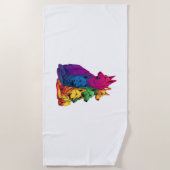 Farbenfrohe LGBT Pride German Shepherd Dog Pile Strandtuch (Vorderseite)