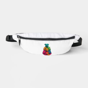 Farbenfrohe LGBT Pride Staffordshire Bull Terrier Bauchtasche