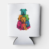 Farbenfrohe LGBT Pride Staffordshire Bull Terrier  Dosenkühler (Vorderseite)