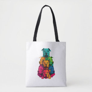 Farbenfrohe LGBT Pride Staffordshire Bull Terrier Tasche