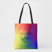 Farbenfrohe LGBT-Regenbogenfarben Abstrakter Kunst Tasche (Vorderseite)