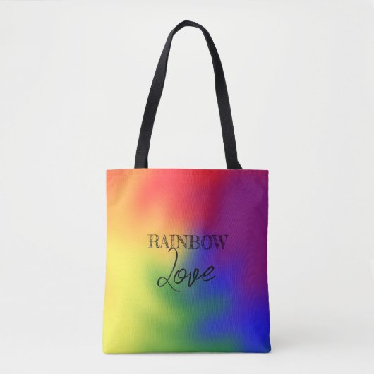 Farbenfrohe LGBT-Regenbogenfarben Abstrakter Kunst Tasche (Vorderseite)