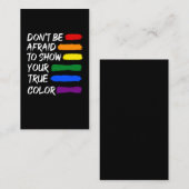Farbenfrohe LGBTQ Gay Lesbian Que Visitenkarte (Vorne/Hinten)