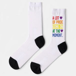 Farbenfrohe LGBTQ+-Regenbogenblende Socken