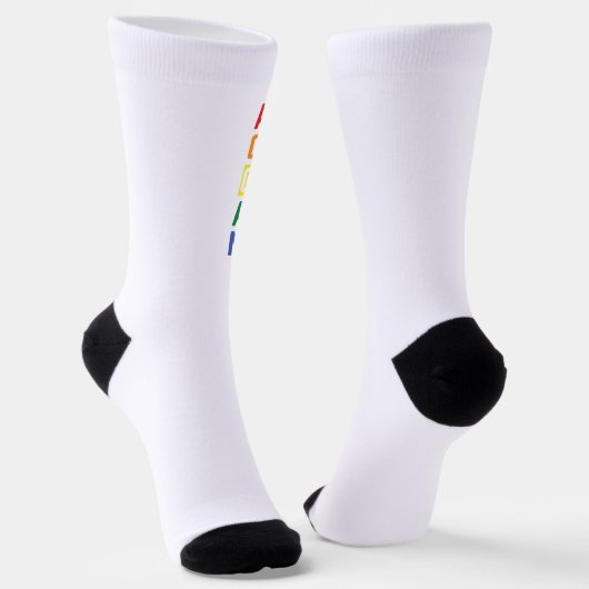 Farbenfrohe LGBTQ+-Regenbogenblende Socken (Gewinkelt)