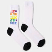 Farbenfrohe LGBTQ+-Regenbogenblende Socken (Rechts)