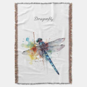 Farbenfrohe Libelle anpassbar Decke (Vorderseite Vertikal)