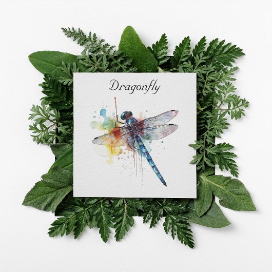 Farbenfrohe Libelle anpassbar Einladung