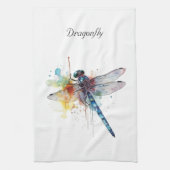 Farbenfrohe Libelle anpassbar Geschirrtuch (Vertikal)
