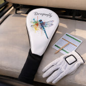 Farbenfrohe Libelle anpassbar Golf Headcover
