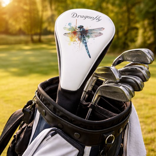 Farbenfrohe Libelle anpassbar Golf Headcover
