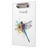 Farbenfrohe Libelle anpassbar Klemmbrett (Links)