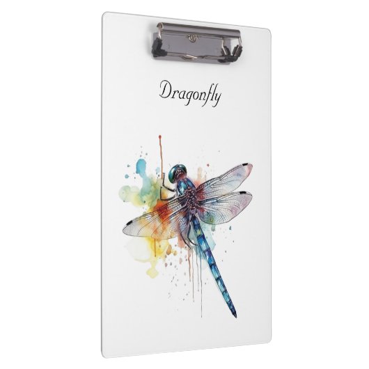 Farbenfrohe Libelle anpassbar Klemmbrett (Rechts)