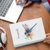 Farbenfrohe Libelle anpassbar Notizblock