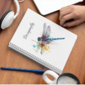 Farbenfrohe Libelle anpassbar Notizblock