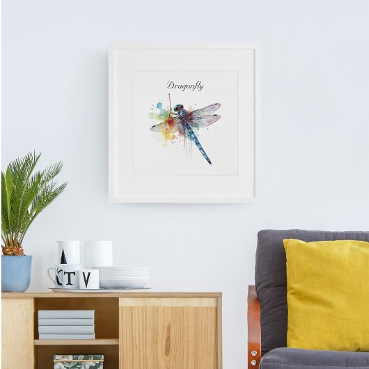 Farbenfrohe Libelle anpassbar Poster