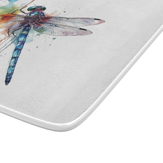farbenfrohe Libelle anpassbar Schneidebrett (Ecke)