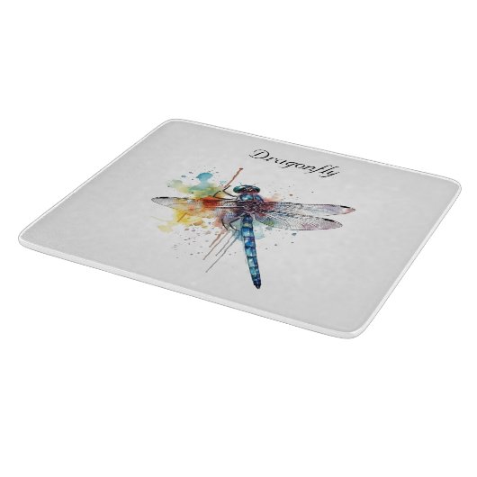 farbenfrohe Libelle anpassbar Schneidebrett (Ecke)