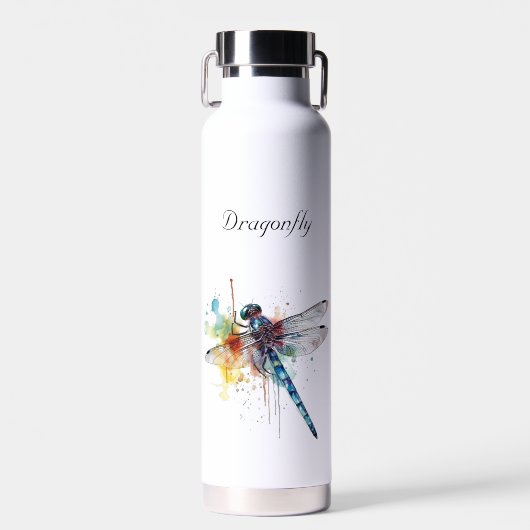 farbenfrohe Libelle anpassbar Trinkflasche (Vorne)