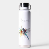 farbenfrohe Libelle anpassbar Trinkflasche (Rückseite)