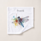 farbenfrohe Libelle anpassbar Waschlappen (Waschlappen)