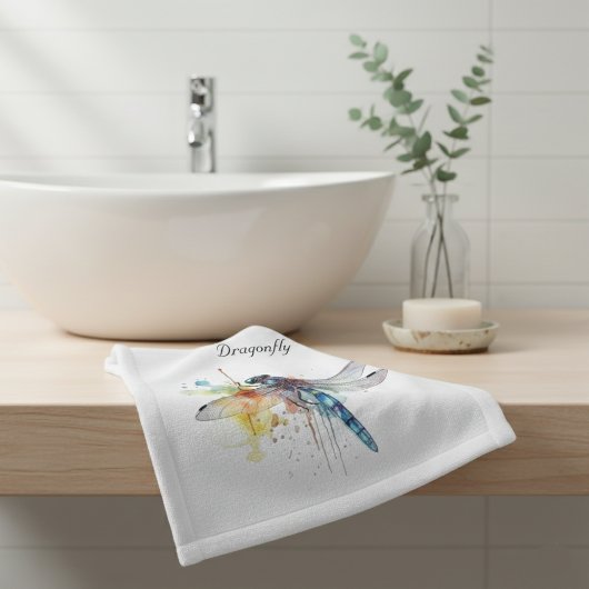farbenfrohe Libelle anpassbar Waschlappen