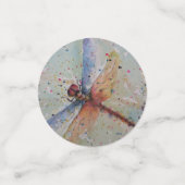 Farbenfrohe Libelle Konfetti (Klein Vorderseite)