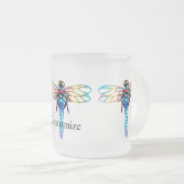 farbenfrohe Libelle Mattglastasse (VorderseiteRechts)