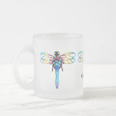 farbenfrohe Libelle Mattglastasse (Links)