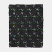 Farbenfrohe Libellen-Decke Fleecedecke (Vorderseite)