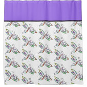 Farbenfrohe Libellen Duschvorhang (Vorderseite)