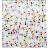 Farbenfrohe Libellen Duschvorhang (Vorderseite)