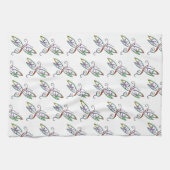 Farbenfrohe Libellen Geschirrtuch (Horizontal)