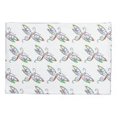 Farbenfrohe Libellen Kissenbezug (Rückseite)