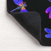 Farbenfrohe Libellen Mousepad (Ecke)