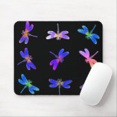 Farbenfrohe Libellen Mousepad (Mit Mouse)