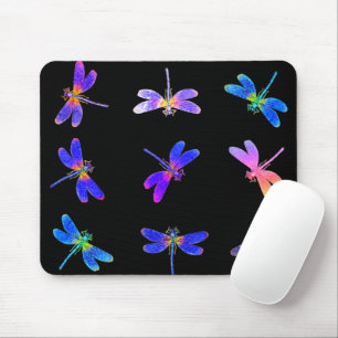 Farbenfrohe Libellen Mousepad