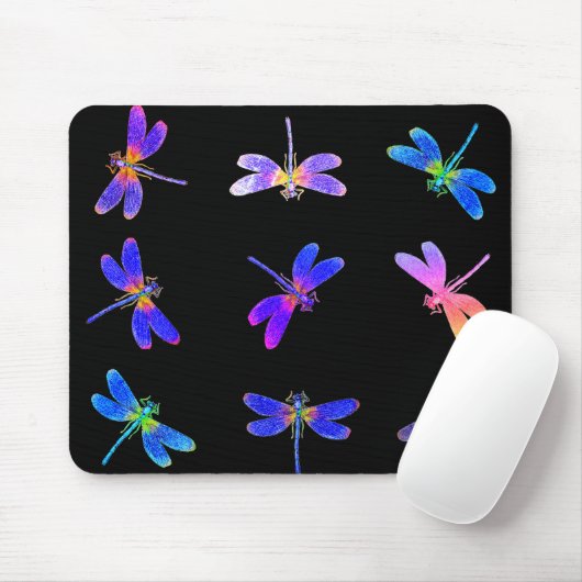 Farbenfrohe Libellen Mousepad (Mit Mouse)