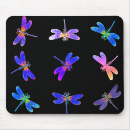 Farbenfrohe Libellen Mousepad