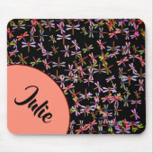 farbenfrohe Libellen personalisiert Mousepad (Vorne)