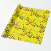 Farbenfrohe Libellen personalisiertes Geschenkpapi Geschenkpapier (Ungerollt)