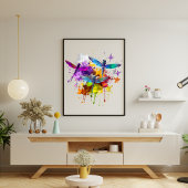 Farbenfrohe Libellen Poster