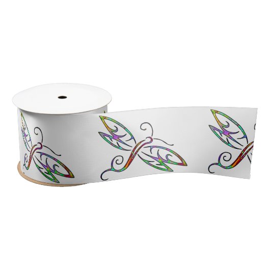 Farbenfrohe Libellen Satinband (Spule)