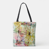 Farbenfrohe Libellen Tasche (Rückseite)