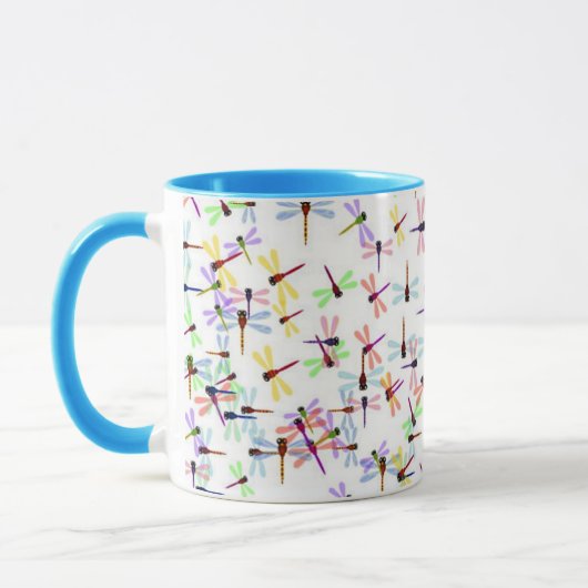 farbenfrohe Libellen Tasse (Links)