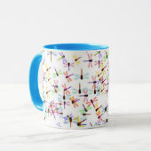 farbenfrohe Libellen Tasse (Vorderseite Links)