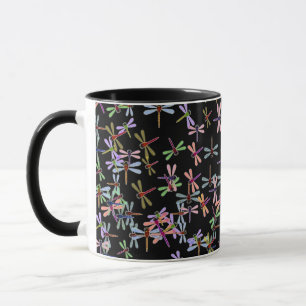 farbenfrohe Libellen-Tasse Tasse