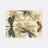 Farbenfrohe Libellen über den Blätter schweben Fleecedecke (Vorderseite (Horizontal))