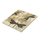 Farbenfrohe Libellen über den Blätter schweben Fliese (Seite)